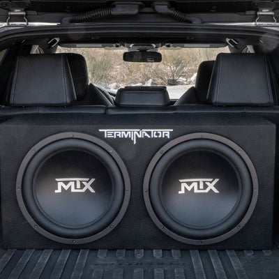 MTX 12" 1200W Car Audio Subwoofer Box Enclosure & Crunch PowerDriveX Stereo Amp
