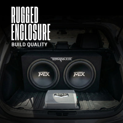 MTX TNE212D 12" 1200W Dual Loaded Subwoofer Box + 1500W Amplifier + Capacitor - VMInnovations