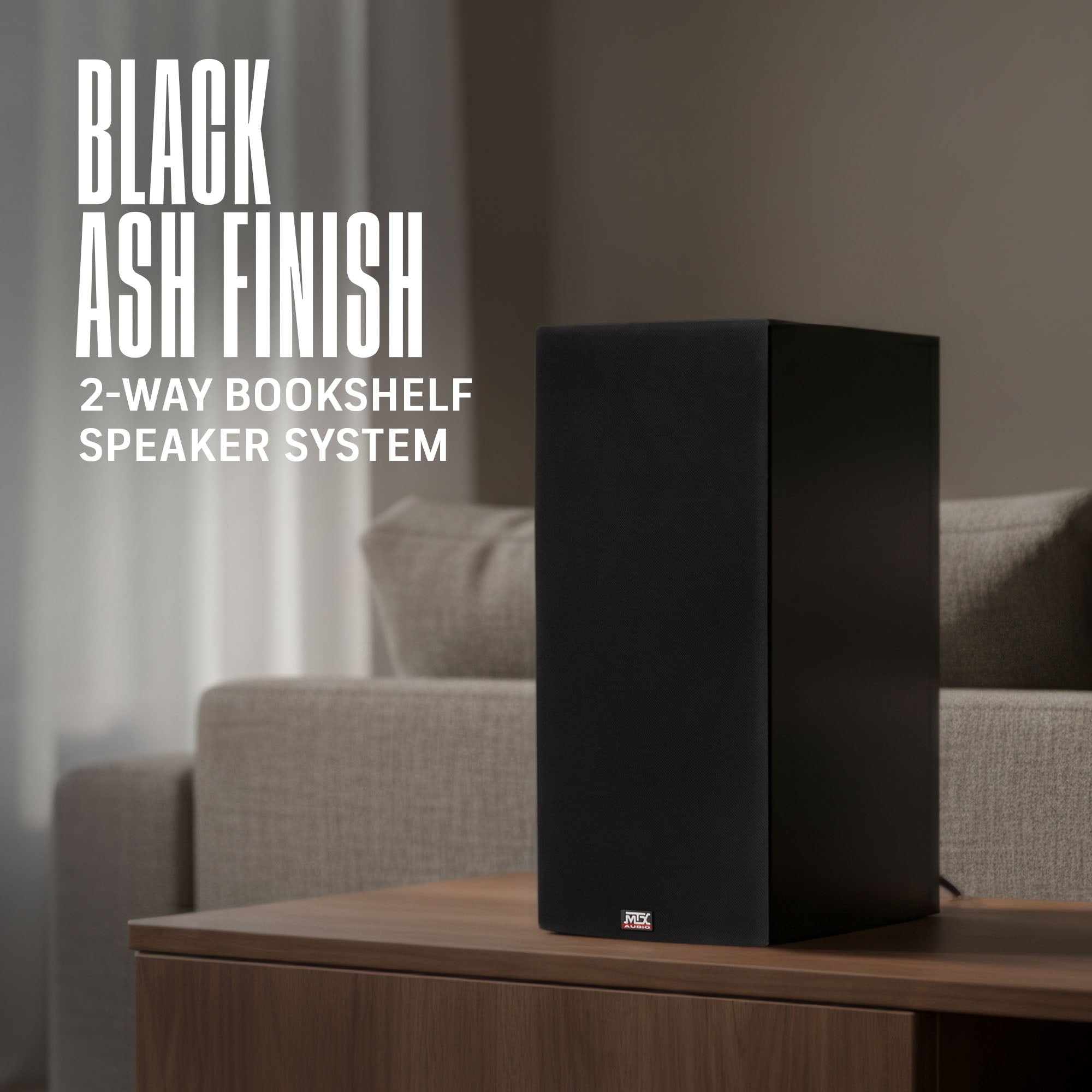 MTX Audio MONITOR60i 6.5 Inch Bookshelf Speakers, 2-Way Home Audio Pair, Black - VMInnovations