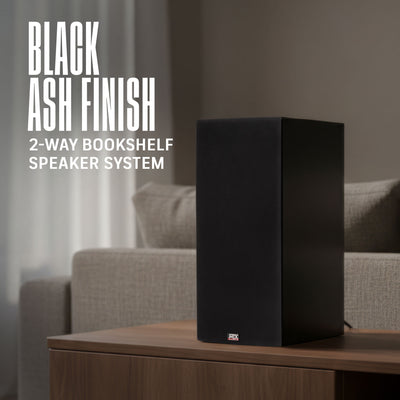 MTX Audio MONITOR60i 6.5 Inch Bookshelf Speakers, 2-Way Home Audio Pair, Black - VMInnovations