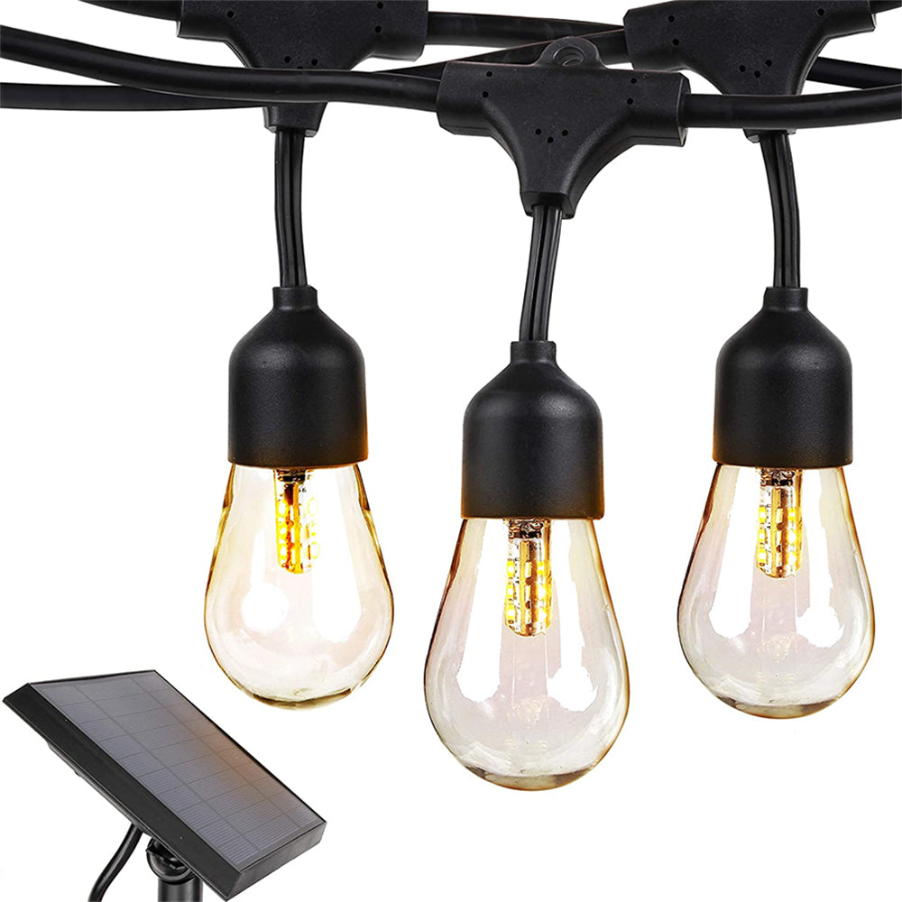 Brightech Pro Solar Power LED Edison Bulb String Lights, 27 Ft (For Parts)
