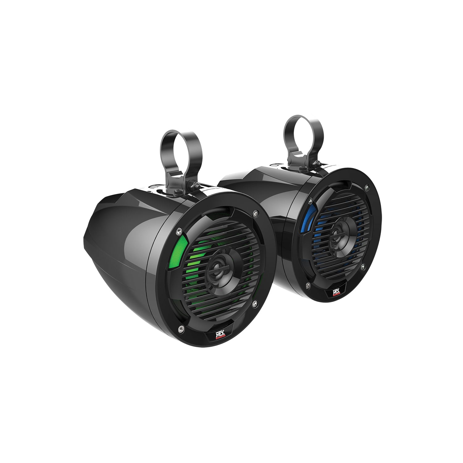 MTX MUD65PL Mud Series 6.5 Inch 50 Watt Cage Mount Coaxial RGB LED Speaker Pair - VMInnovations
