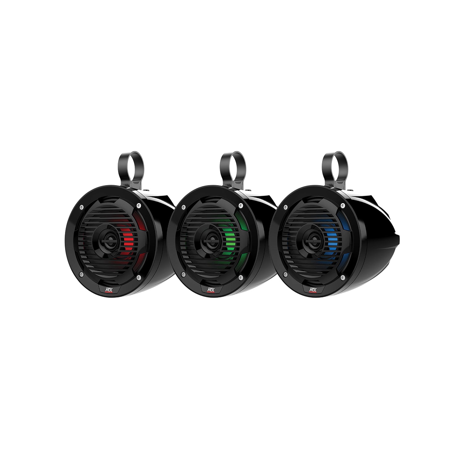 MTX MUD65PL Mud Series 6.5 Inch 50 Watt Cage Mount Coaxial RGB LED Speaker Pair - VMInnovations
