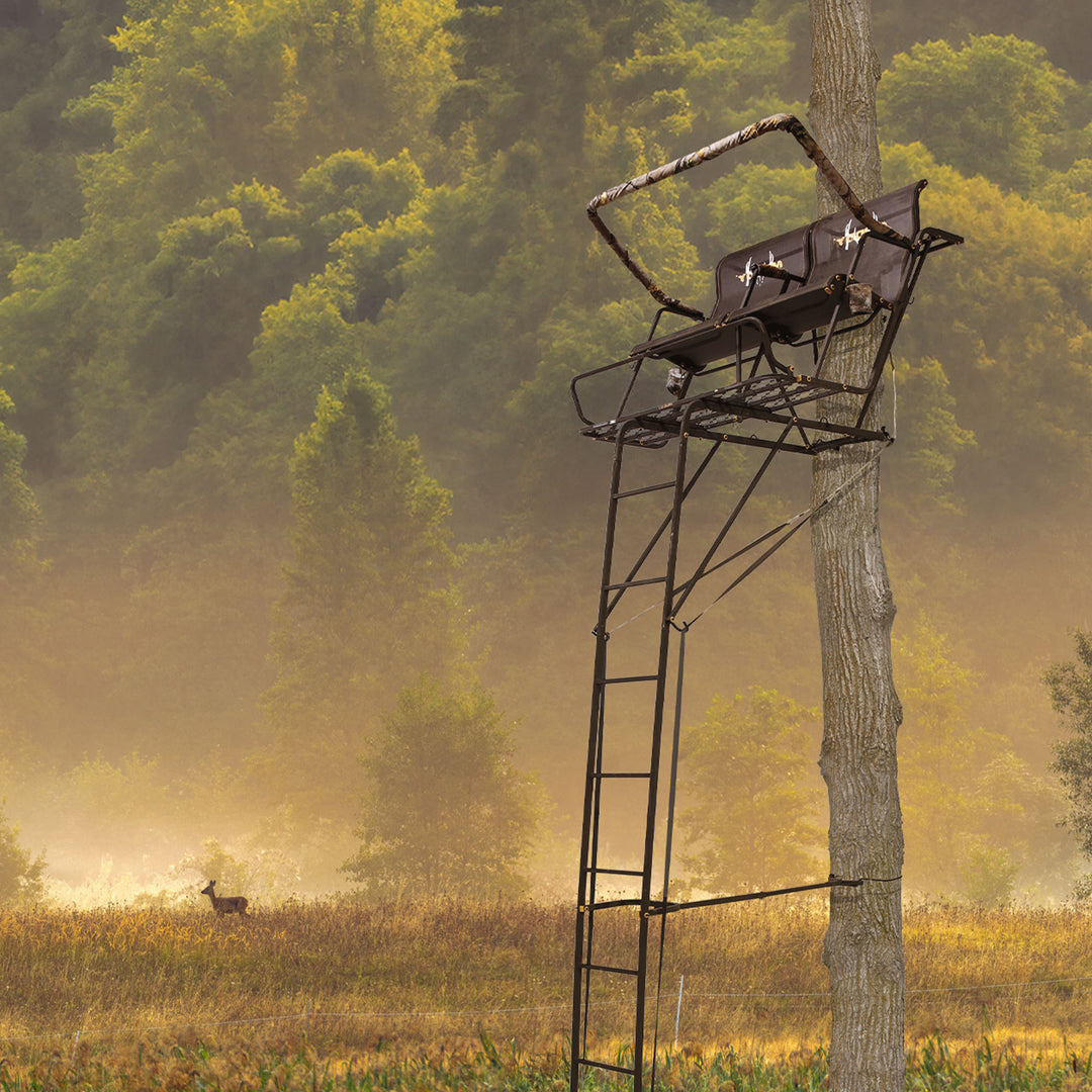 Muddy Stronghold 2.5 Hunting 18ft Ladderstand Tree Stand w/Hercules Grip (Used)