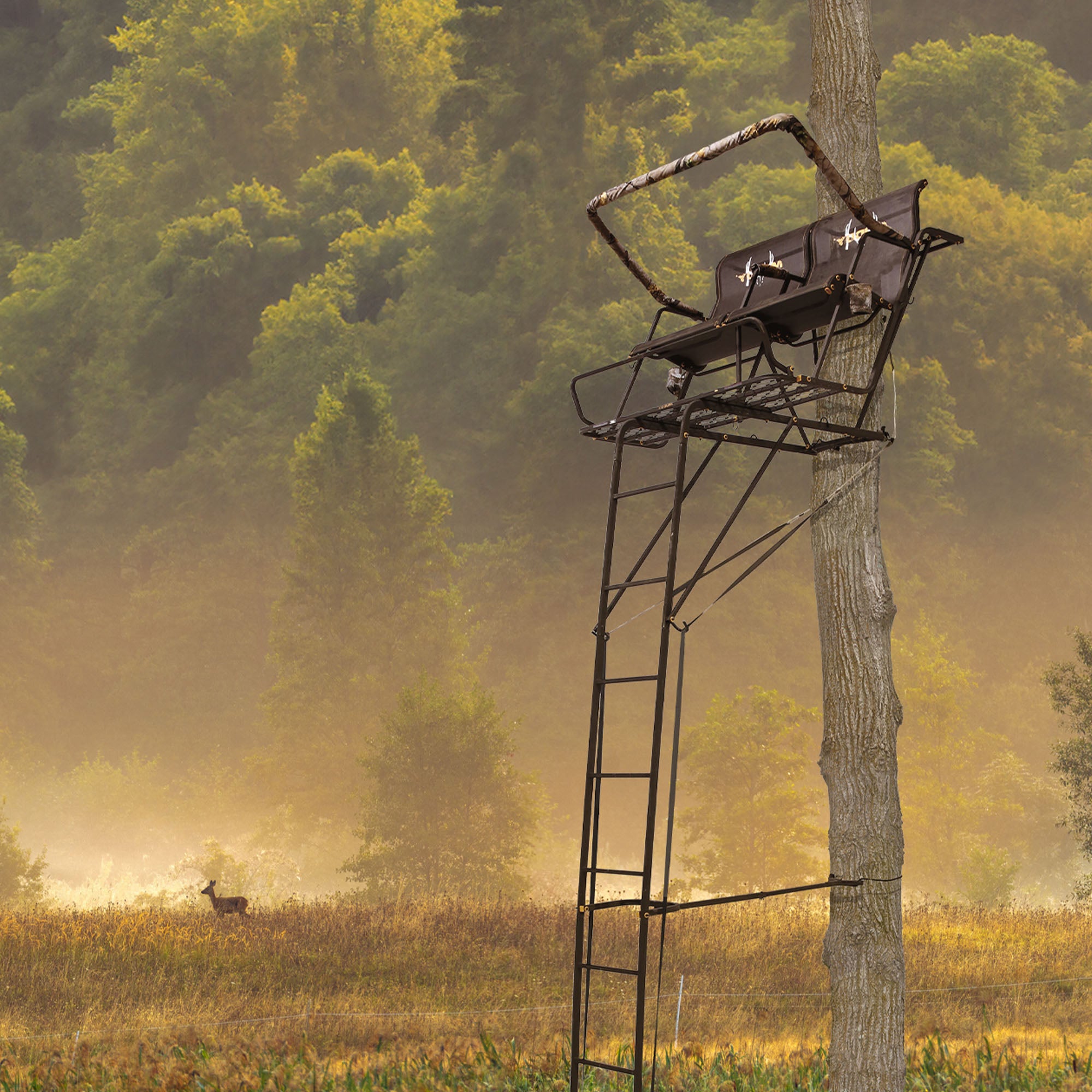 Muddy Stronghold 2.5 Hunting 18ft Ladderstand Tree Stand w/Hercules Grip (Used) - VMInnovations