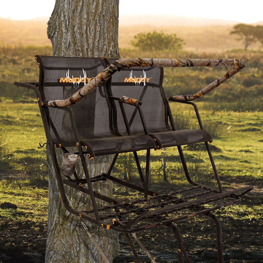 Muddy 2.5 Deer Hunting 18ft Ladderstand Tree Stand w/Hercules Grip (For Parts) - VMInnovations