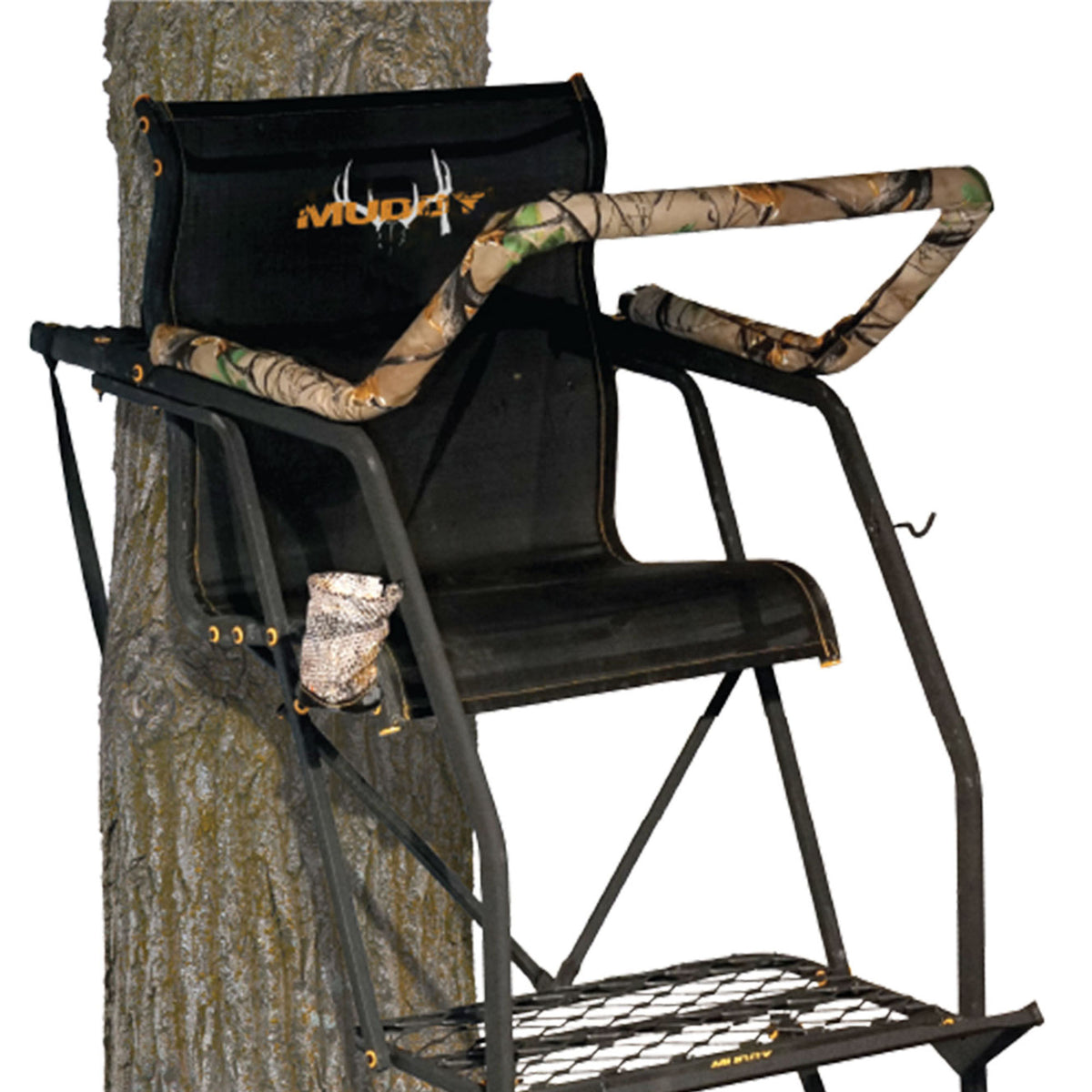 Muddy The Stronghold 1.5 Deer Hunting Ladderstand, 1 Person Tree Stand(Open Box) - VMInnovations