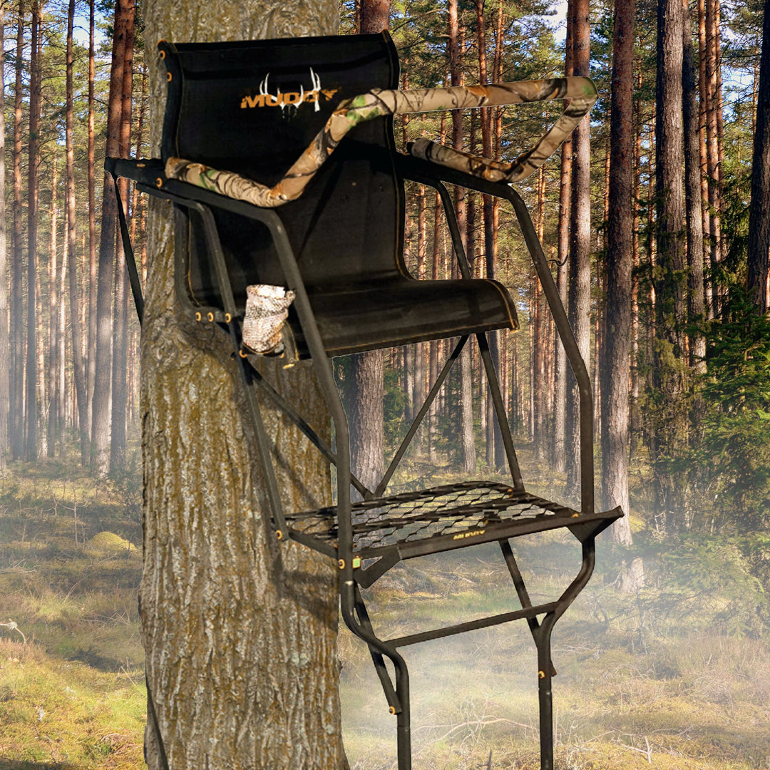 Muddy The Stronghold 1.5 Deer Hunting Ladderstand, 1 Person Tree Stand(Open Box)