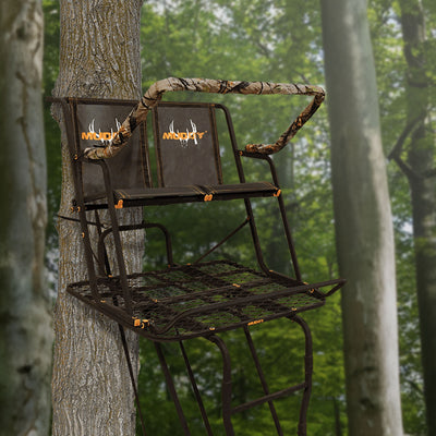 Muddy Partner 17 Foot Outdoor 2 Person Hunting Deer Ladder Tree Stand (Used)