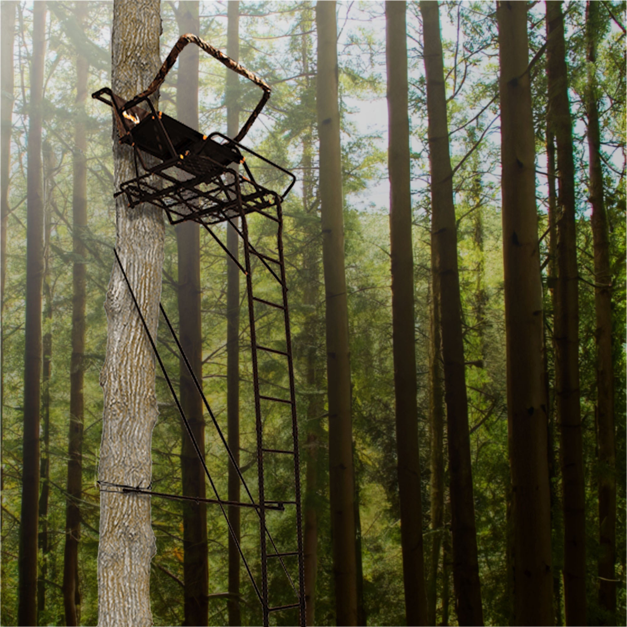 Muddy The Partner 17 Foot Hunting Ladderstand, 2 Person Climbing Tree Stand - VMInnovations