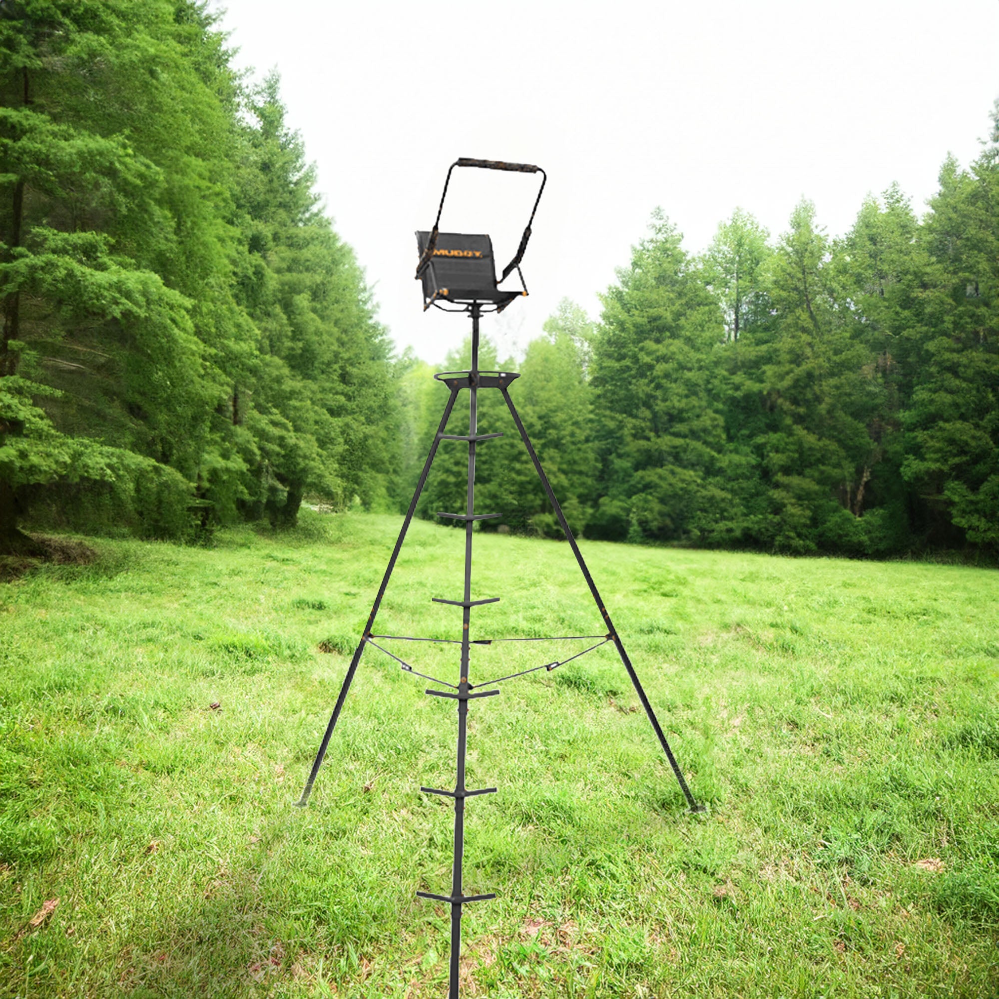 Muddy Nomad 12 Ft High Deer Hunting Tri-Pod Stand with Swivel Seat (Used) - VMInnovations