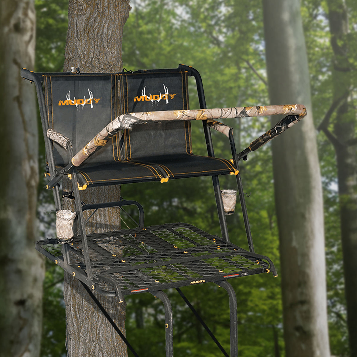 Muddy The Nexus XTL 20 Foot Hunting Ladderstand, 2 Person Climbing Tree Stand - VMInnovations