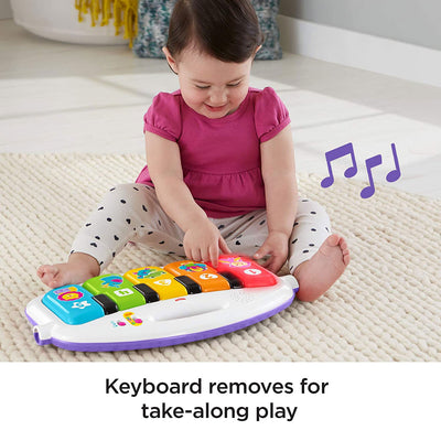 Fisher-Price Deluxe Kick 'n Play Musical Piano Gym with Soft Mat, Pink
