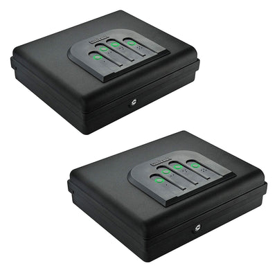 GunVault MV1050-19 MicroVault XL Handgun and Valuables Lock Box Safe (2 Pack) - VMInnovations