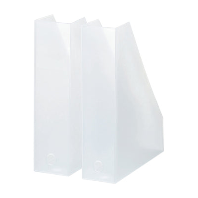 Like-It MX-19 Home and Office Desktop Storage File Box Organizer, White (2 Pack)