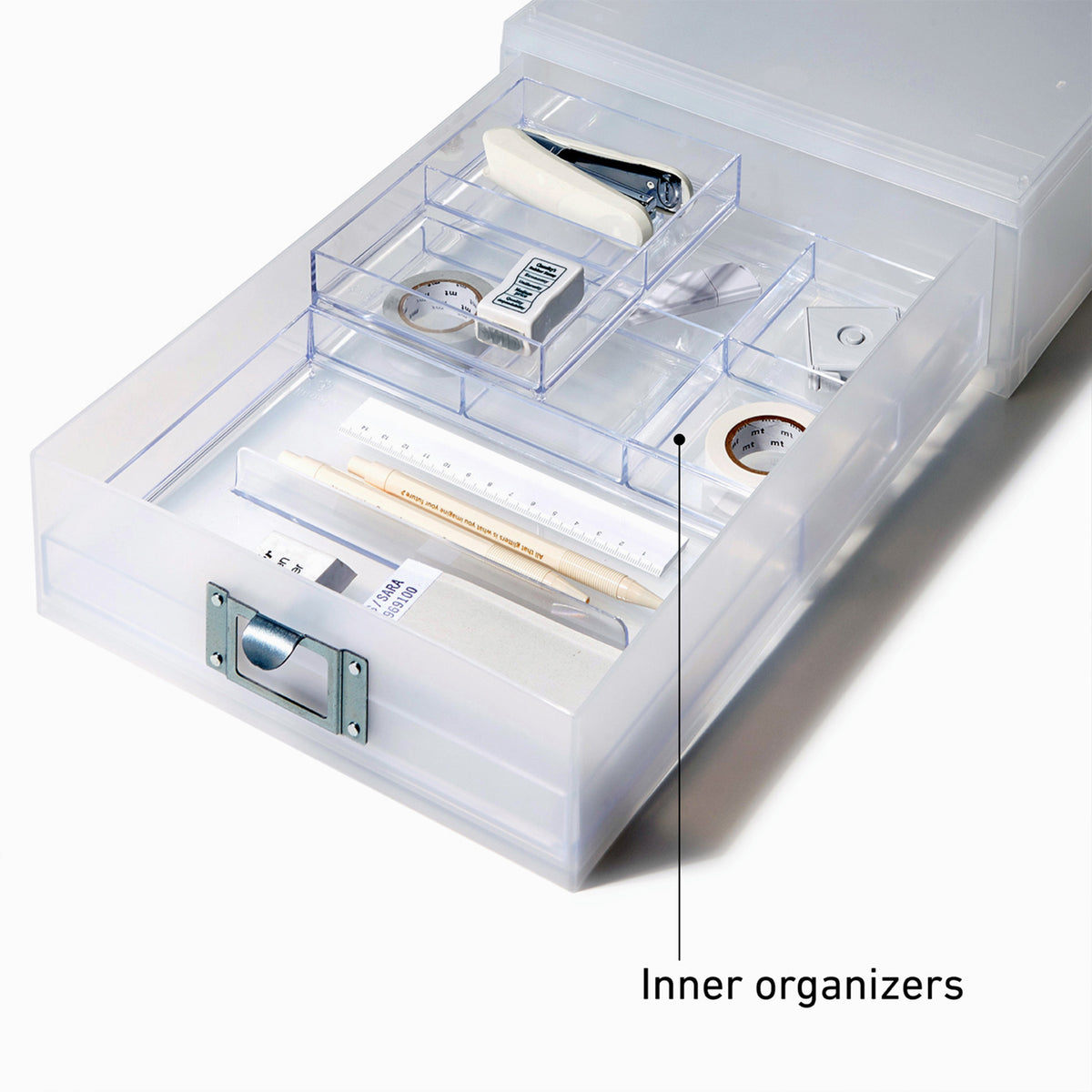 Like-It MX-5 Tr. White Stackable Letter-Sized Organizer for Home and Office