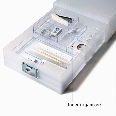 Like-It MX-5 Tr. White Stackable Letter-Sized Organizer for Home and Office