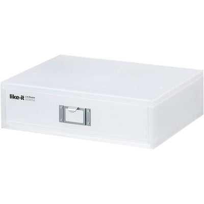 Like-It Universal Organizer Storage Tray Set for Home or Office, Clear (4 Pack)