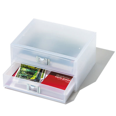 Like-It Universal Home/Office Desktop Stackable Storage Drawer Organizer, White