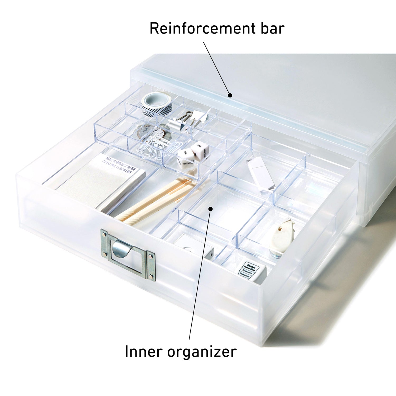 Like-It Universal Home/Office Desktop Stackable Storage Drawer Organizer, White