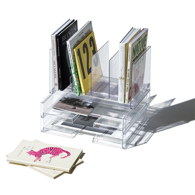 Like-It Universal Organizer Storage Tray Set for Home or Office, Clear (4 Pack)