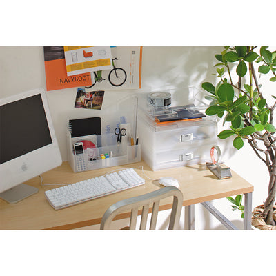Like-It Universal Organizer Storage Tray Set for Home or Office, Clear (4 Pack)