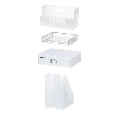 Like-It Universal Organizer Storage Tray Set for Home or Office, Clear (4 Pack)