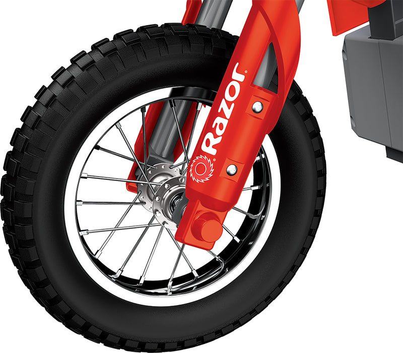 Razor MX350 Dirt Rocket Kids Electric Toy Motorcycle Dirt Bike, 1 Red & 1 Blue