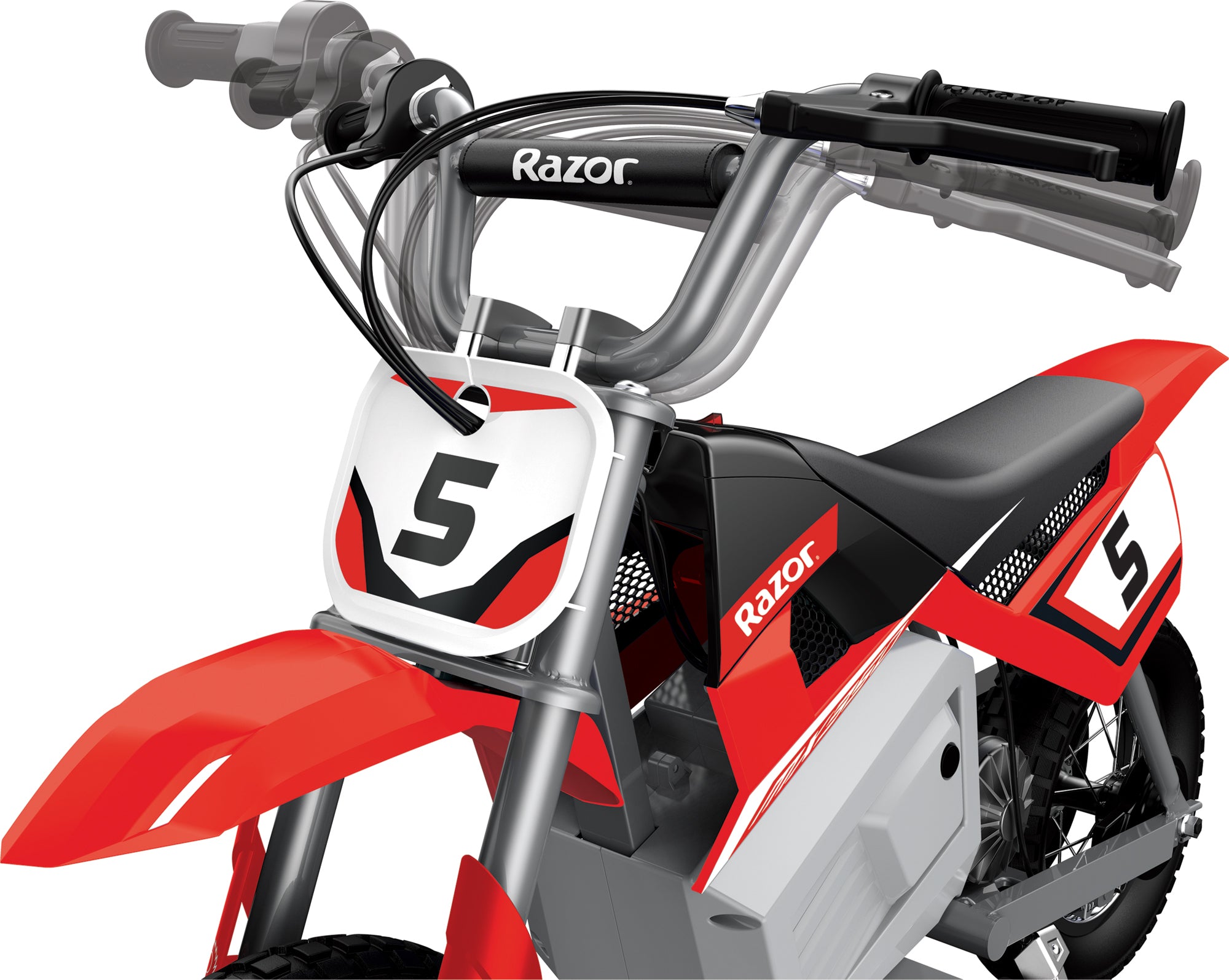 Razor MX350 Dirt Rocket Kids Electric Toy Motorcycle Dirt Bike, 1 Red & 1 Blue