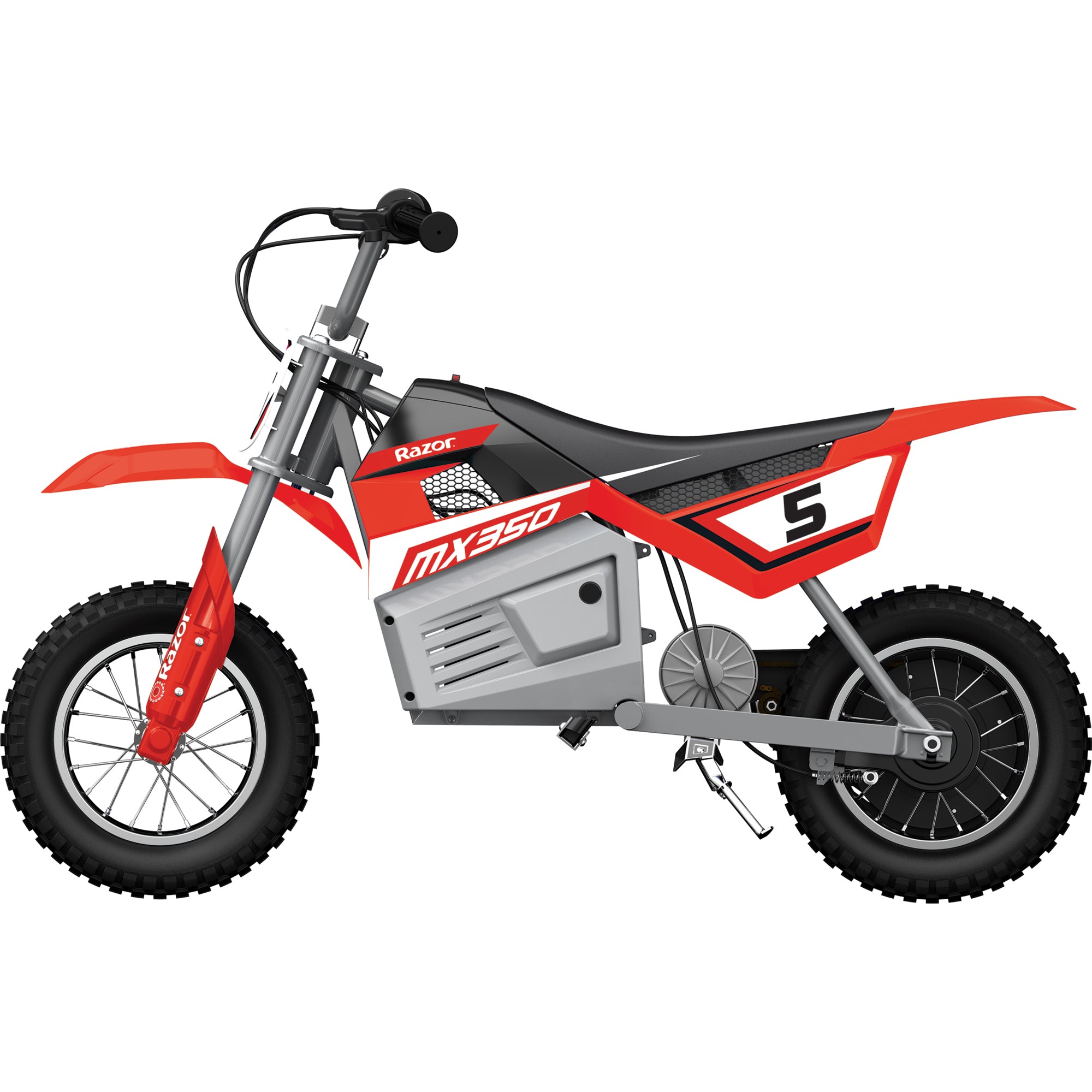 Razor MX350 Dirt Rocket Kids Electric Dirt Bike, Helmet, & Elbow & Knee Pad Set