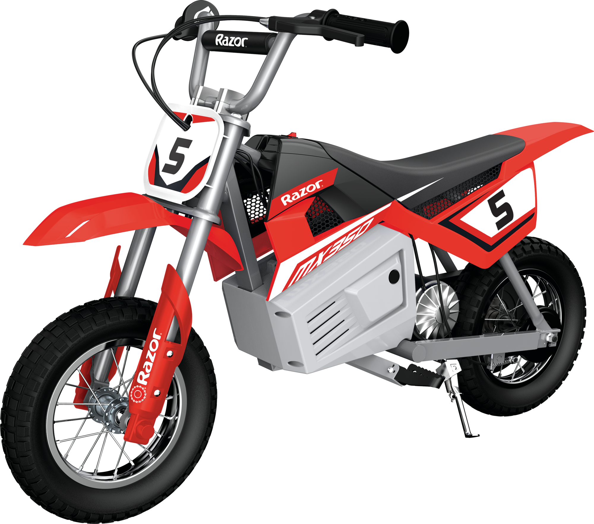 Razor MX350 Dirt Rocket Electric Toy Motocross Ride On Dirt Bike w/ Helmet, Red