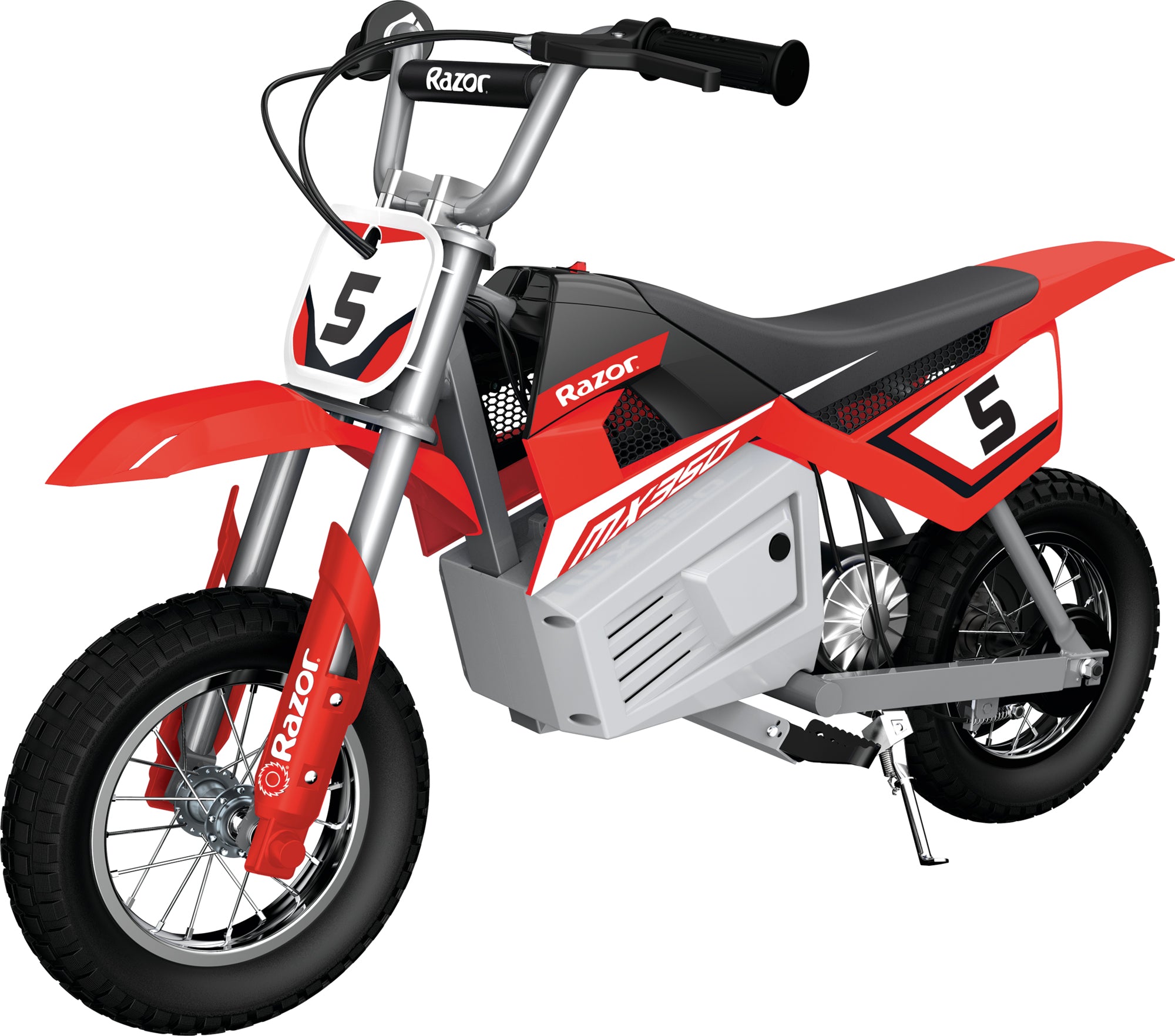 Razor MX350 Dirt Rocket Kids Electric Toy Motorcycle Dirt Bike, 1 Red & 1 Blue