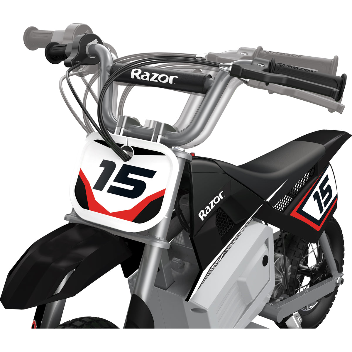 Razor MX400 Dirt Rocket 24V Electric Dirt Bike, Helmet, & Elbow & Knee Pad Set