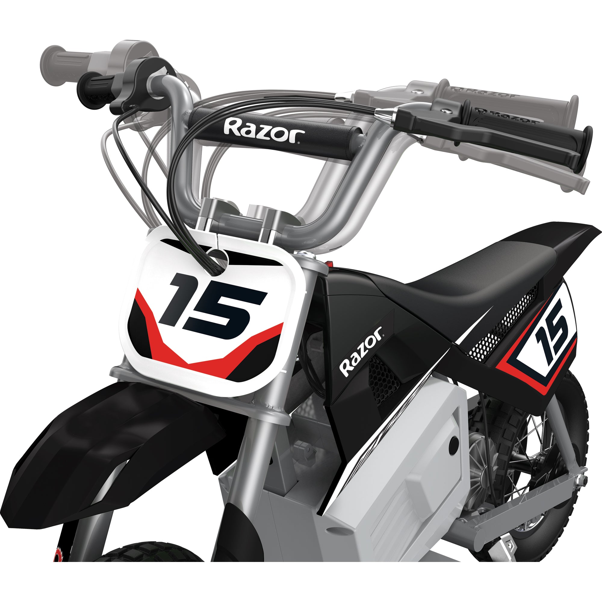 Razor MX400 Dirt Rocket 24V Electric Dirt Bike, Helmet, & Elbow & Knee Pad Set