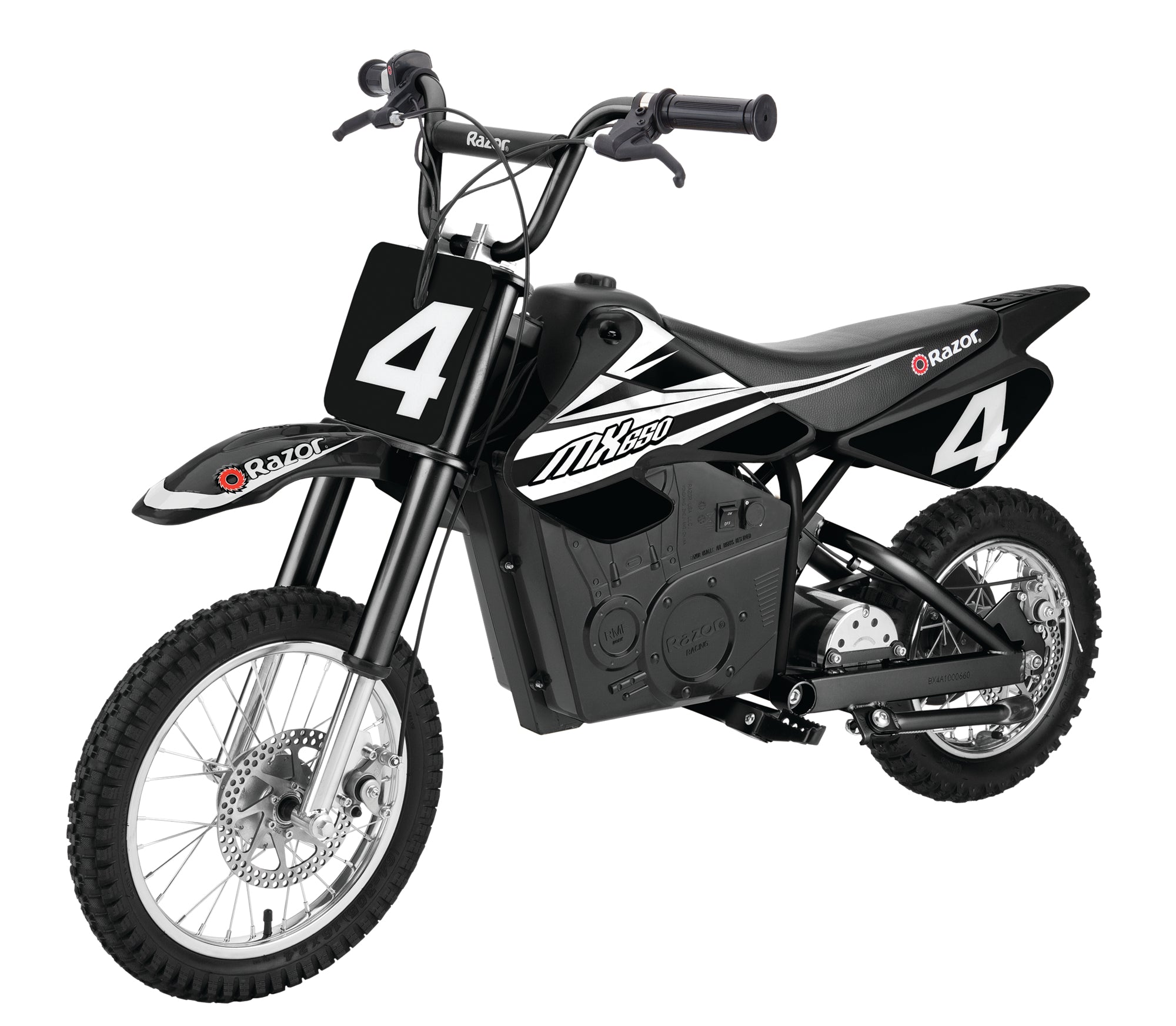 Razor MX650 Dirt Rocket Electric Motocross Dirt Bikes w/Helmets, Black (2 Pack)