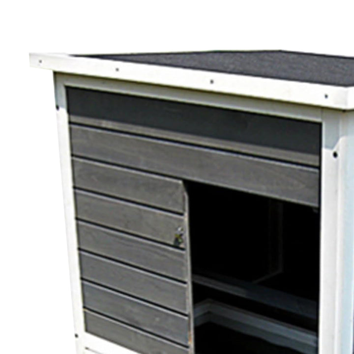 My Backyard Farm 29 x 30 x 27.9 Inch Nesting & Roosting Box w/Metal Tray, Gray - VMInnovations