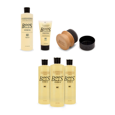 John Boos Block Wood Cutting Board Care Set and Maintenance Oil, 16 Oz (3 Pack) - VMInnovations