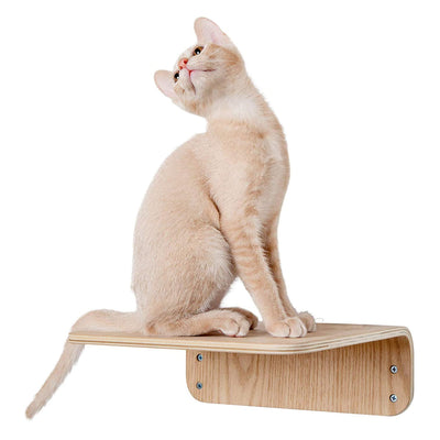 MYZOO Lack Floating Small Modern Wood Wall Mounted Cat Shelves (2 Pack) (Used)