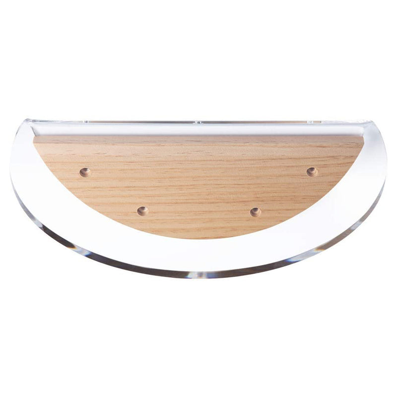 MYZOO Clear Floating Round Lack Modern Wood Wall Mounted Cat Shelf (Open Box)
