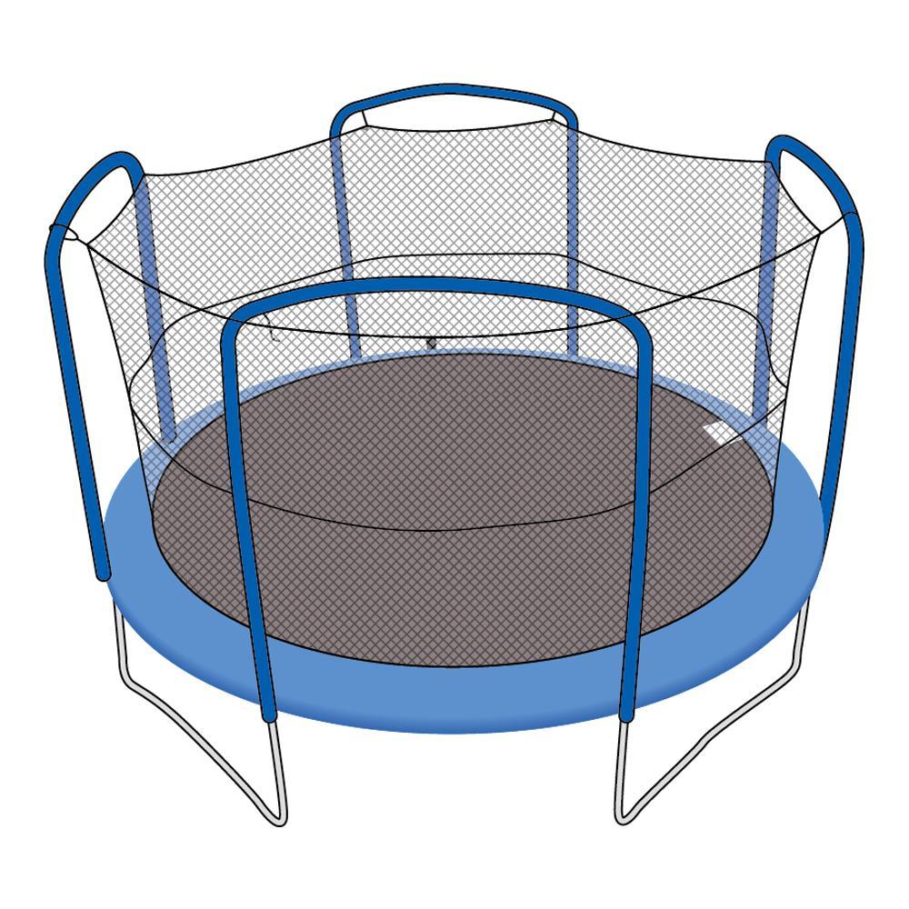 SkyBound Round Trampoline Safety Net w/ 4 Arch Poles for 15 Foot Frame (Used)