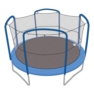 SkyBound Round Trampoline Safety Net w/ 4 Arch Poles for 15 Foot Frame (Used)