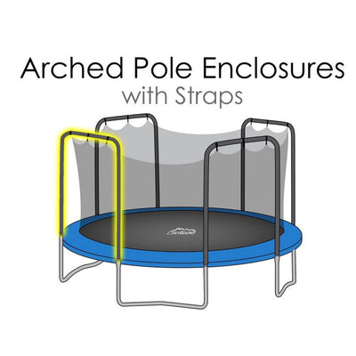 SkyBound Round Trampoline Safety Net w/ 4 Arch Poles for 15 Foot Frame (Used)