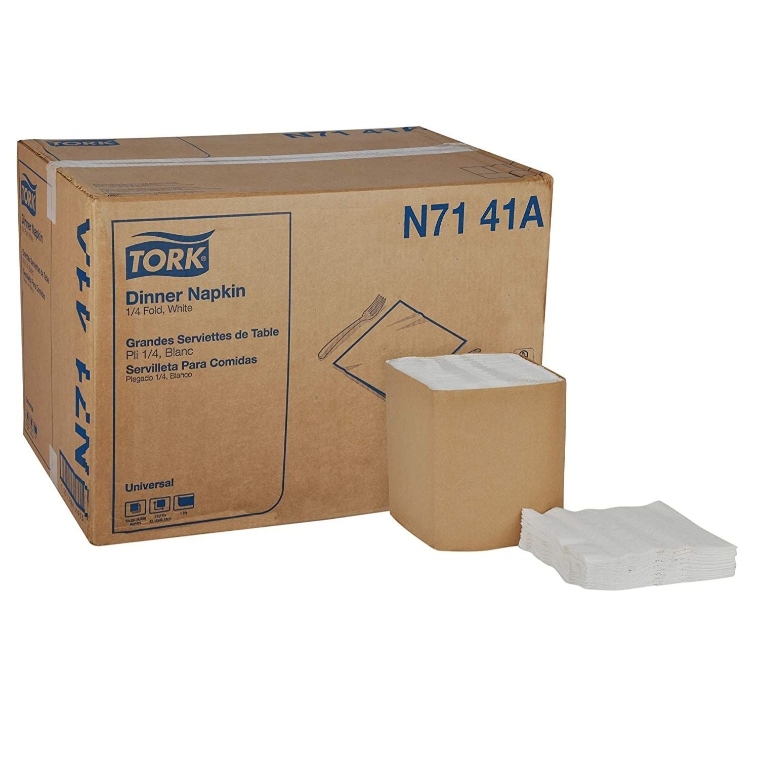 Tork N7141A Universal 334 Count 1 Ply Quarter Fold Dinner XL Napkins (12 Pack)