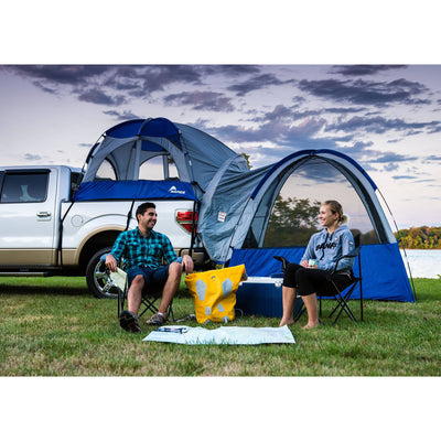 Napier Sportz Link Portable 4 Person Truck Bed Attachment Camping Tent, Blue