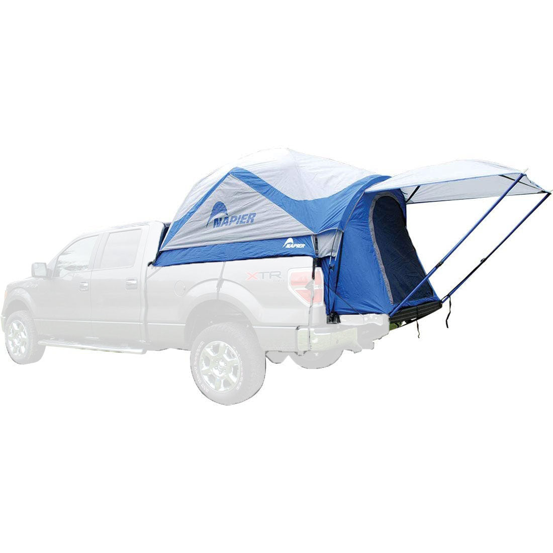 Napier Sportz Compact Truck Bed 2 Person Tent w/ Sun Awning, Blue (Open Box) - VMInnovations
