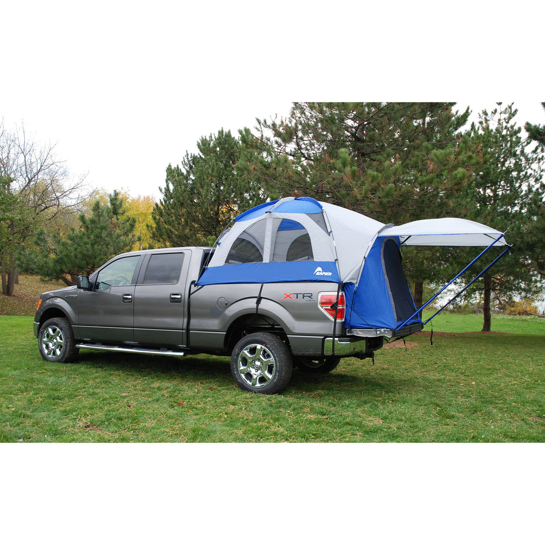 Napier Sportz Compact Truck Bed 2 Person Tent w/ Sun Awning, Blue (Open Box) - VMInnovations