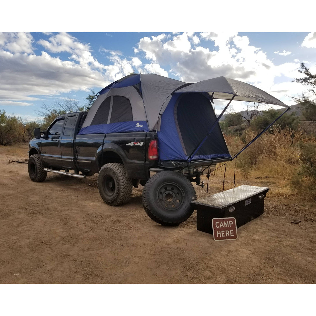 Napier Sportz Compact Truck Bed 2 Person Tent w/ Sun Awning, Blue (Open Box) - VMInnovations