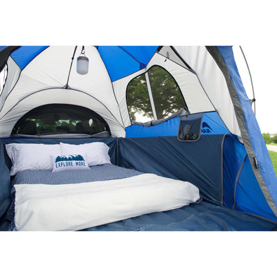 Napier Sportz Compact Truck Bed 2 Person Tent w/ Sun Awning, Blue (Open Box) - VMInnovations