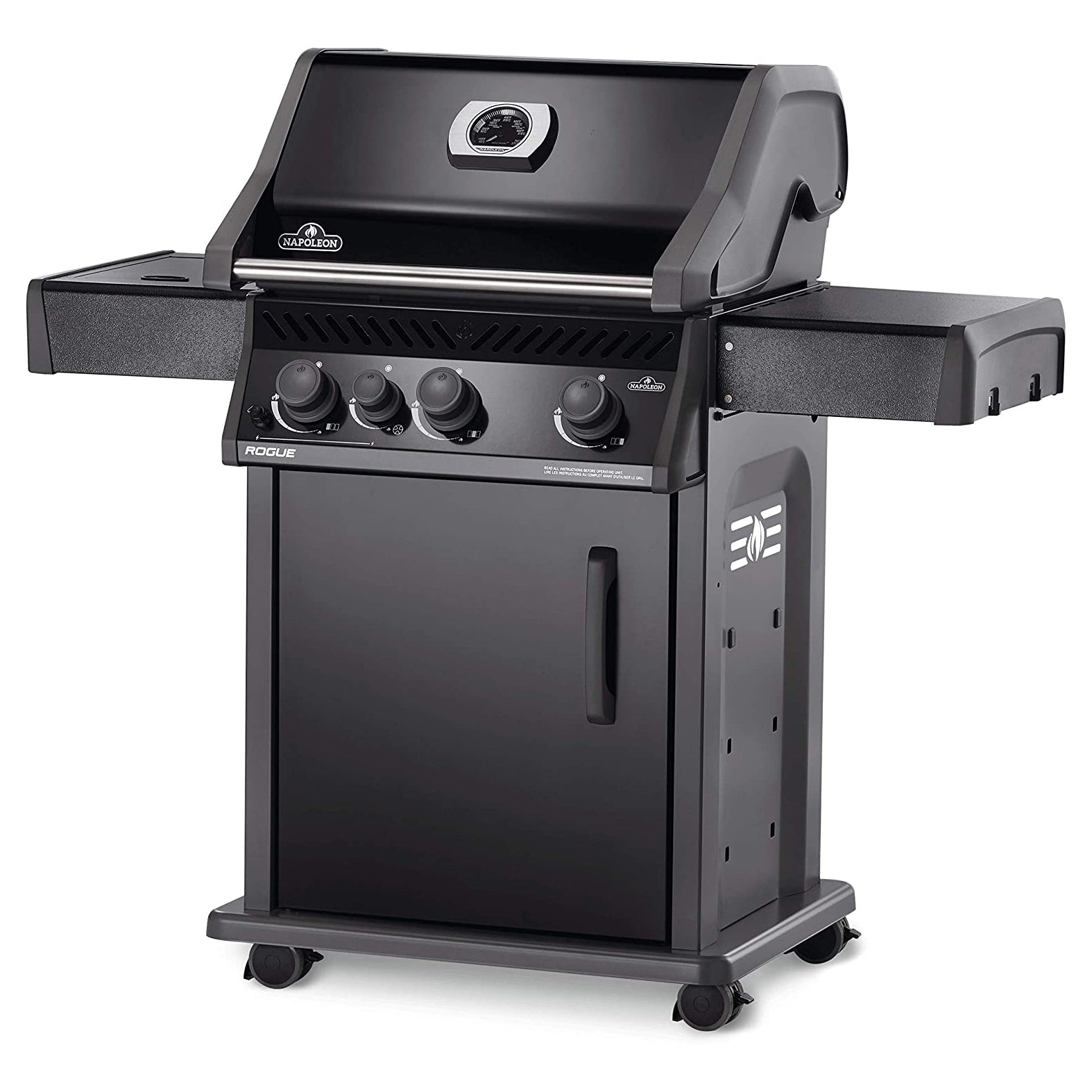 Napoleon Rogue 3 Burner 36000 BTU Propane Gas Grill w/ Side Burners (For Parts)