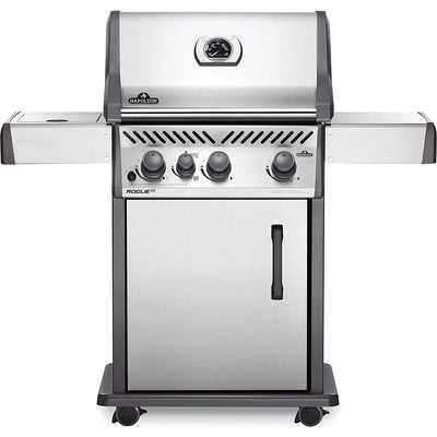 Napoleon Rogue XT 425 51000 BTU Propane Gas Grill w/Side Burner, Silver